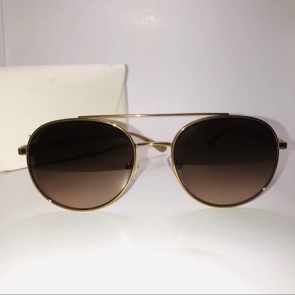 Michael Kors Lon Mk1021 Gold Pilot Sunglasses - Picture 5 of 8